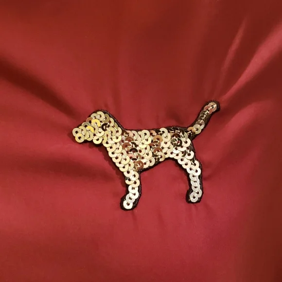 Victoria's secret pink burgundy glitter jacket size XS/S - Picture 4 of 10